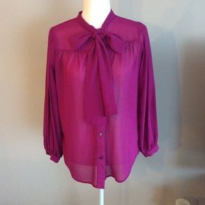 Fuschia blouse M